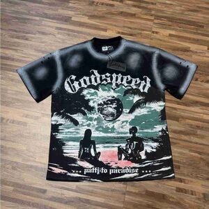 Godspeed Black and Green Graphic Men's Tee